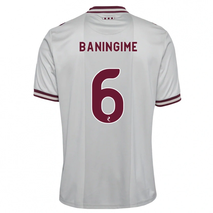 Danxen Mujer Camiseta Beni Baningime #6 Blanco Borgoña 2ª Equipación 2026/27 La Camisa