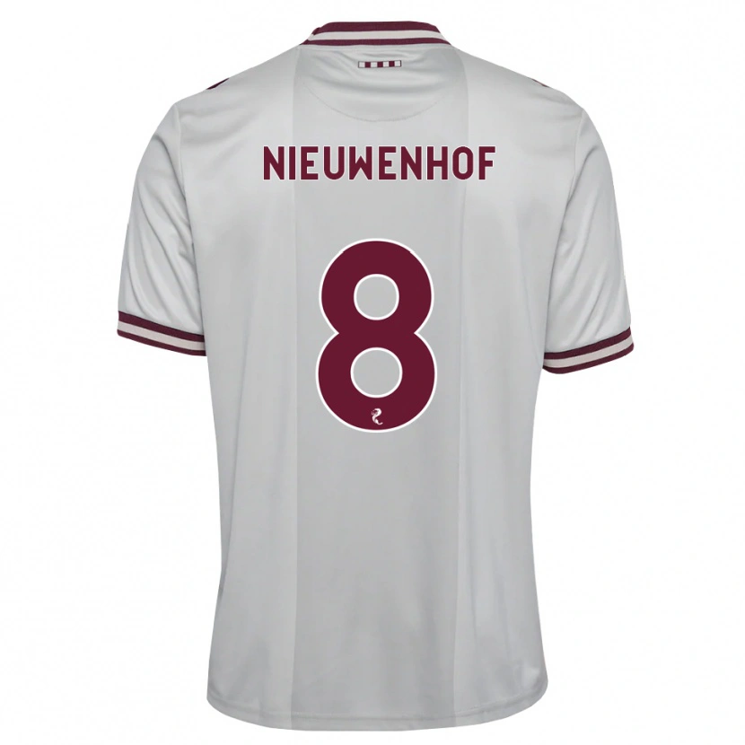 Danxen Mujer Camiseta Calem Nieuwenhof #8 Blanco Borgoña 2ª Equipación 2026/27 La Camisa