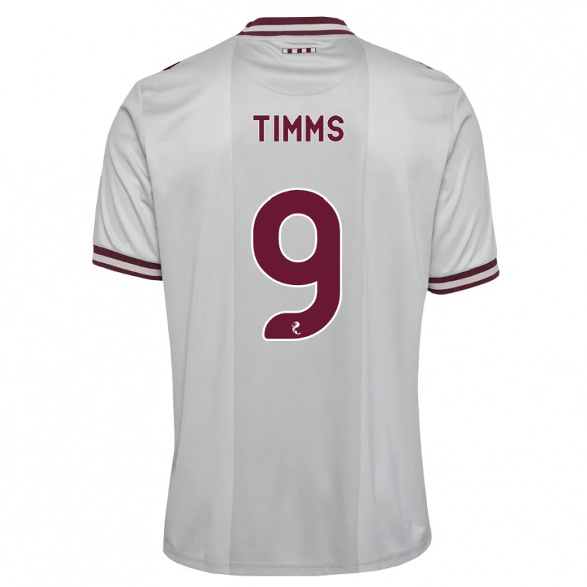 Danxen Mujer Camiseta Georgia Timms #9 Blanco Borgoña 2ª Equipación 2026/27 La Camisa