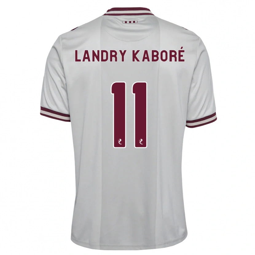 Danxen Mujer Camiseta Pierre Landry Kaboré #11 Blanco Borgoña 2ª Equipación 2026/27 La Camisa