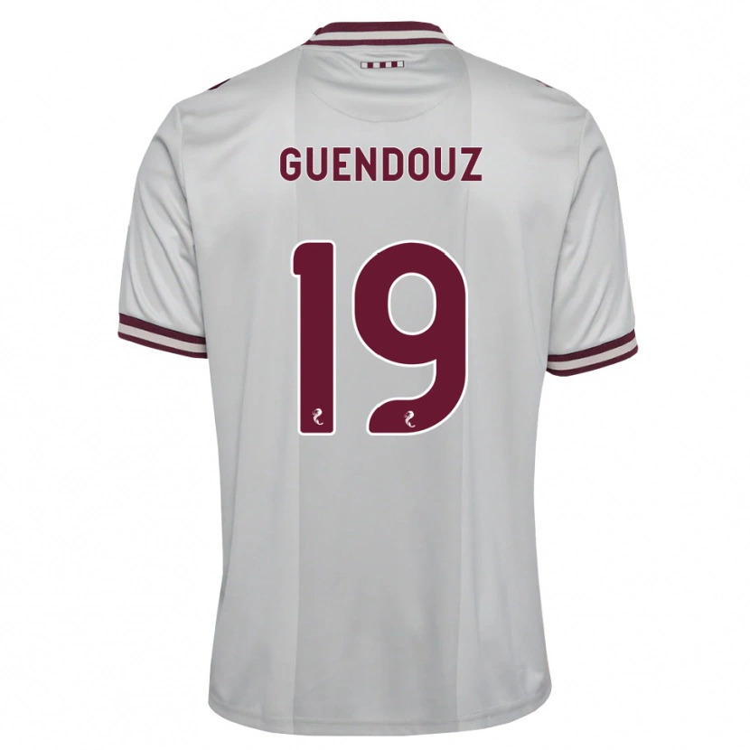 Danxen Mujer Camiseta Sabri Guendouz #19 Blanco Borgoña 2ª Equipación 2026/27 La Camisa