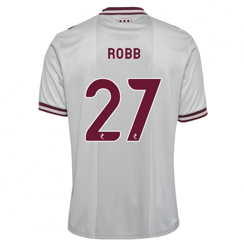 Danxen Mujer Camiseta Callen Robb #27 Blanco Borgoña 2ª Equipación 2026/27 La Camisa