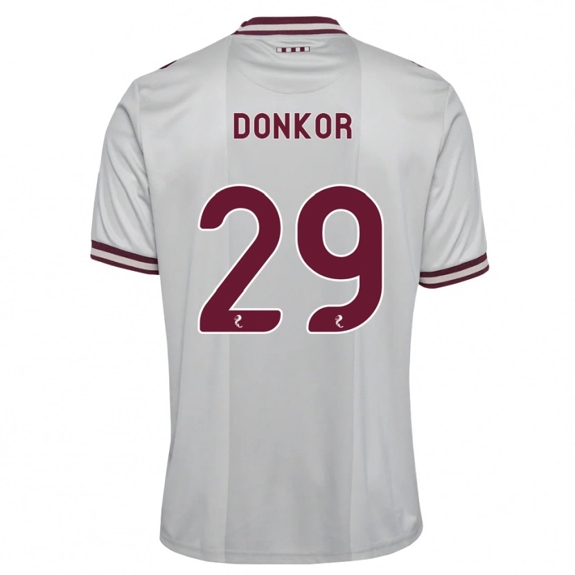 Danxen Mujer Camiseta Jaedon Donkor #29 Blanco Borgoña 2ª Equipación 2026/27 La Camisa
