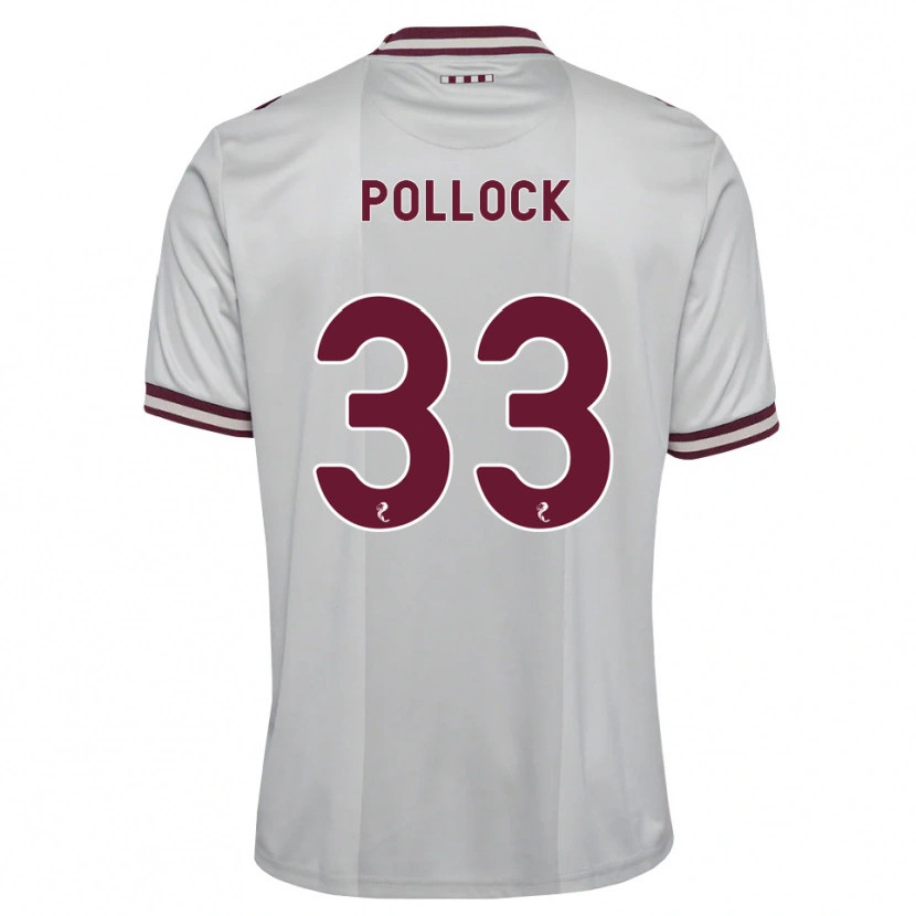 Danxen Mujer Camiseta Finlay Pollock #33 Blanco Borgoña 2ª Equipación 2026/27 La Camisa