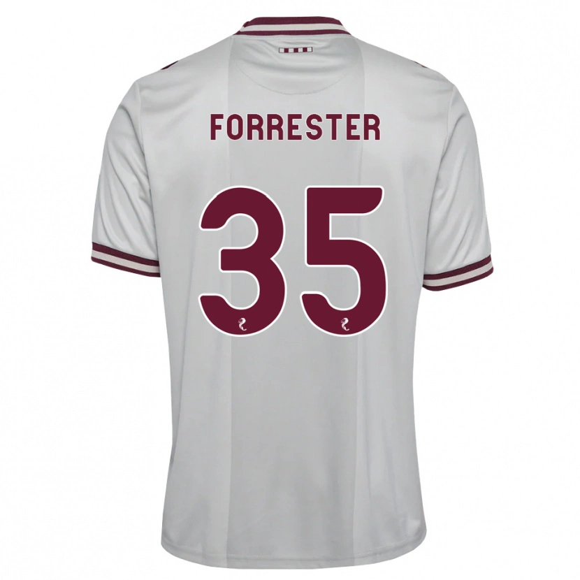 Danxen Mujer Camiseta Adam Forrester #35 Blanco Borgoña 2ª Equipación 2026/27 La Camisa