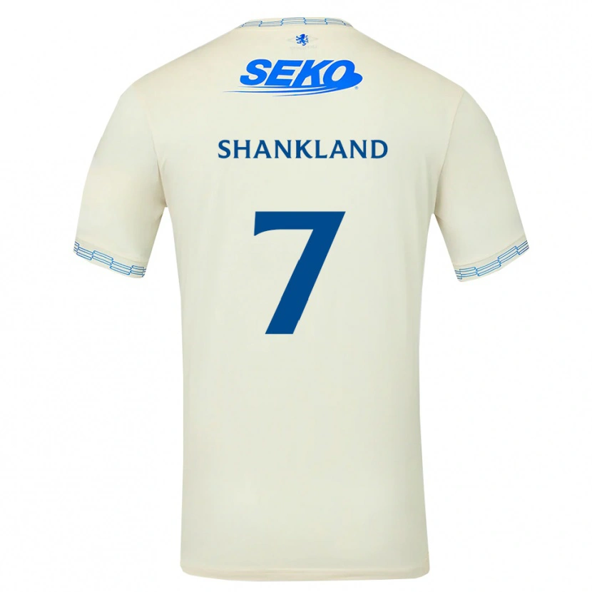 Danxen Mujer Camiseta Lawrence Shankland #7 Azul Cielo Profundo Blanco 2ª Equipación 2026/27 La Camisa