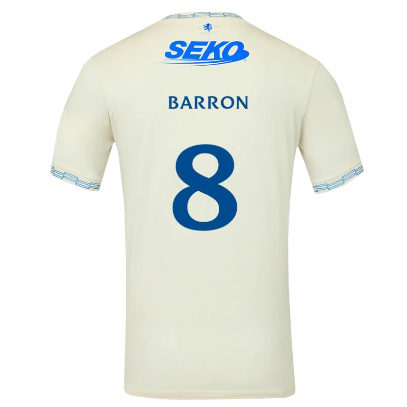 Danxen Mujer Camiseta Connor Barron #8 Azul Cielo Profundo Blanco 2ª Equipación 2026/27 La Camisa