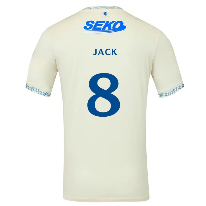 Danxen Mujer Camiseta Ryan Jack #8 Azul Cielo Profundo Blanco 2ª Equipación 2026/27 La Camisa