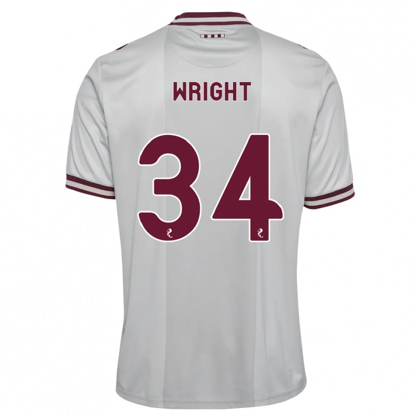Danxen Mujer Camiseta Kieran Wright #34 Blanco Borgoña 2ª Equipación 2026/27 La Camisa