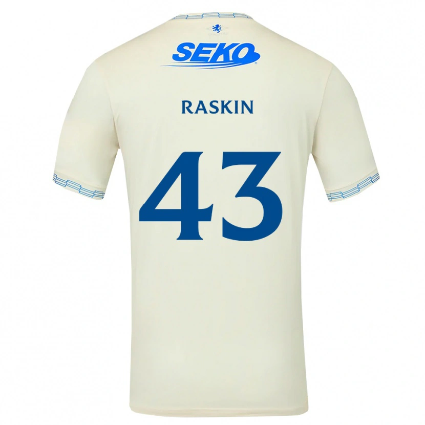 Danxen Mujer Camiseta Nicolas Raskin #43 Azul Cielo Profundo Blanco 2ª Equipación 2026/27 La Camisa