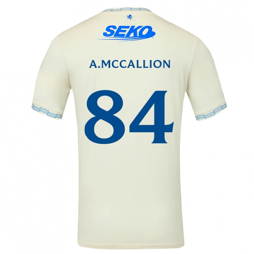 Danxen Mujer Camiseta Aiden Mccallion #84 Azul Cielo Profundo Blanco 2ª Equipación 2026/27 La Camisa