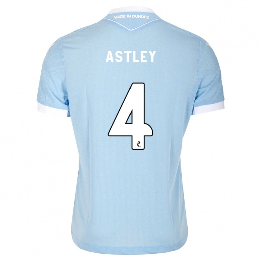 Danxen Mujer Camiseta Ryan Astley #4 Azul Cielo Claro Blanco 2ª Equipación 2026/27 La Camisa