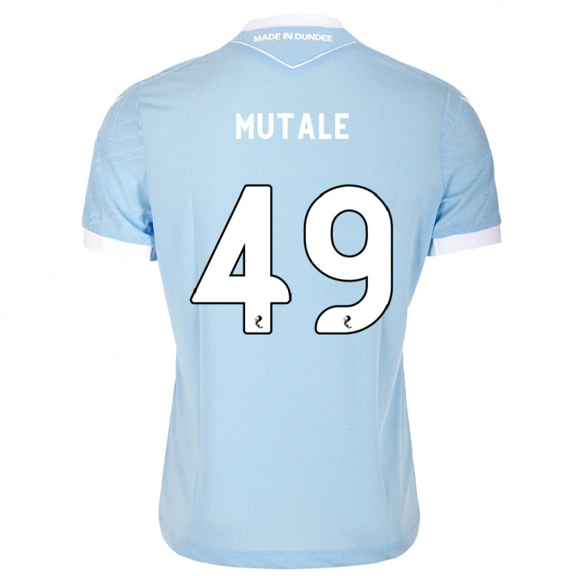 Danxen Mujer Camiseta Euan Mutale #49 Azul Cielo Claro Blanco 2ª Equipación 2026/27 La Camisa