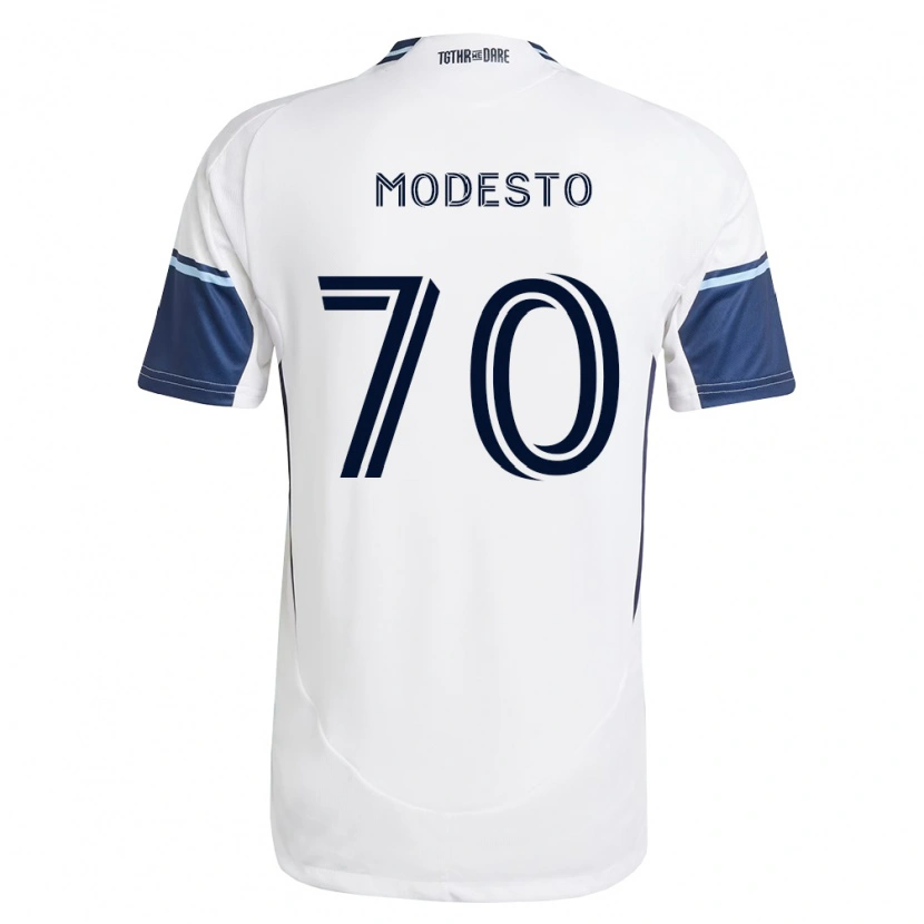 Danxen Mujer Camiseta Rui Modesto #70 Blanco Azul Real 1ª Equipación 2026/27 La Camisa