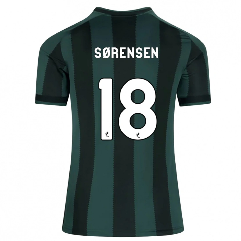 Danxen Mujer Camiseta Oliver Sørensen #18 Gris Pizarra Oscuro Negro 2ª Equipación 2026/27 La Camisa