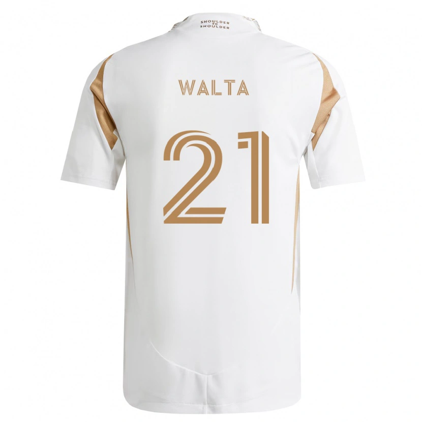 Danxen Mujer Camiseta Leo Walta #21 Blanco Marrón 2ª Equipación 2026/27 La Camisa