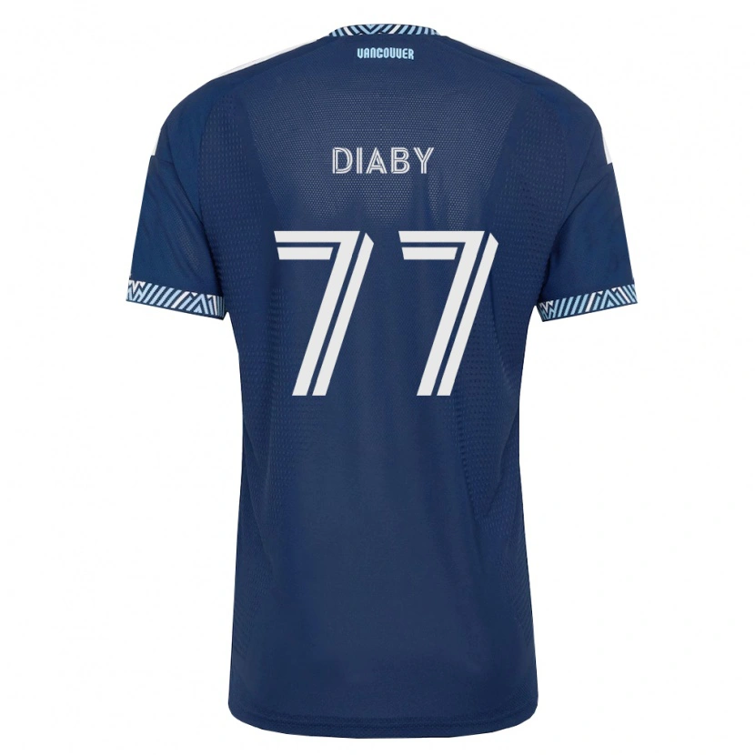 Danxen Mujer Camiseta Yadaly Diaby #77 Azul Profundo Blanco 2ª Equipación 2026/27 La Camisa