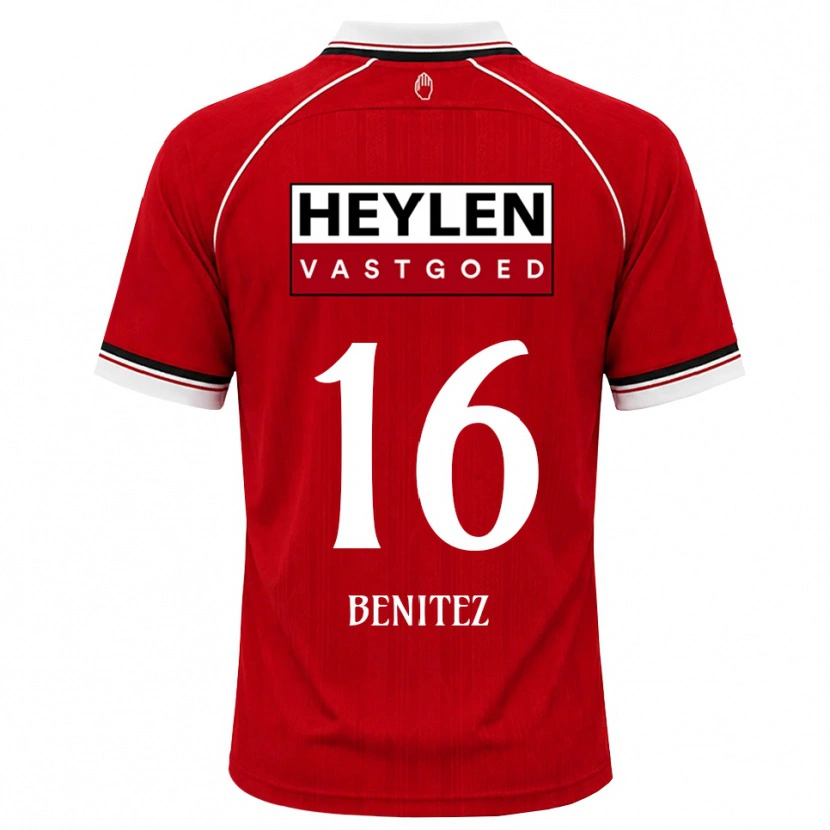 Danxen Niño Camiseta Mauricio Benítez #16 Rojo Blanco Negro 1ª Equipación 2026/27 La Camisa