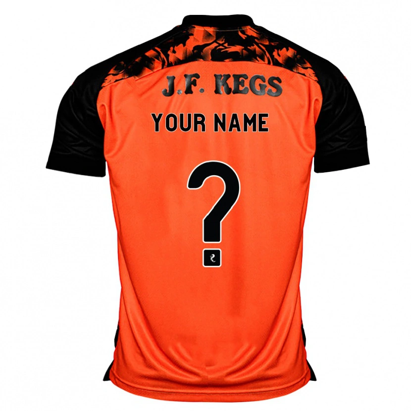 Danxen Niño Camiseta Su Nombre #0 Naranja Negro Blanco 1ª Equipación 2026/27 La Camisa
