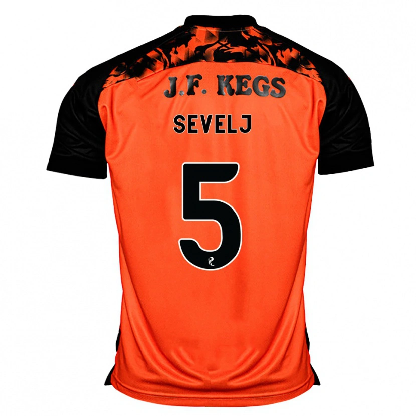 Danxen Niño Camiseta Vicko Sevelj #5 Naranja Negro Blanco 1ª Equipación 2026/27 La Camisa
