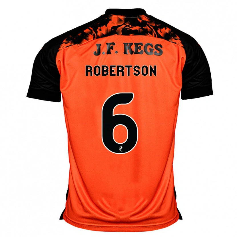 Danxen Niño Camiseta Ashley Robertson #6 Naranja Negro Blanco 1ª Equipación 2026/27 La Camisa