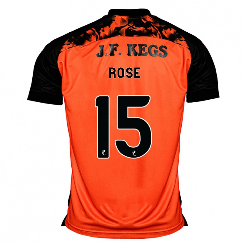 Danxen Niño Camiseta Lachlan Rose #15 Naranja Negro Blanco 1ª Equipación 2026/27 La Camisa