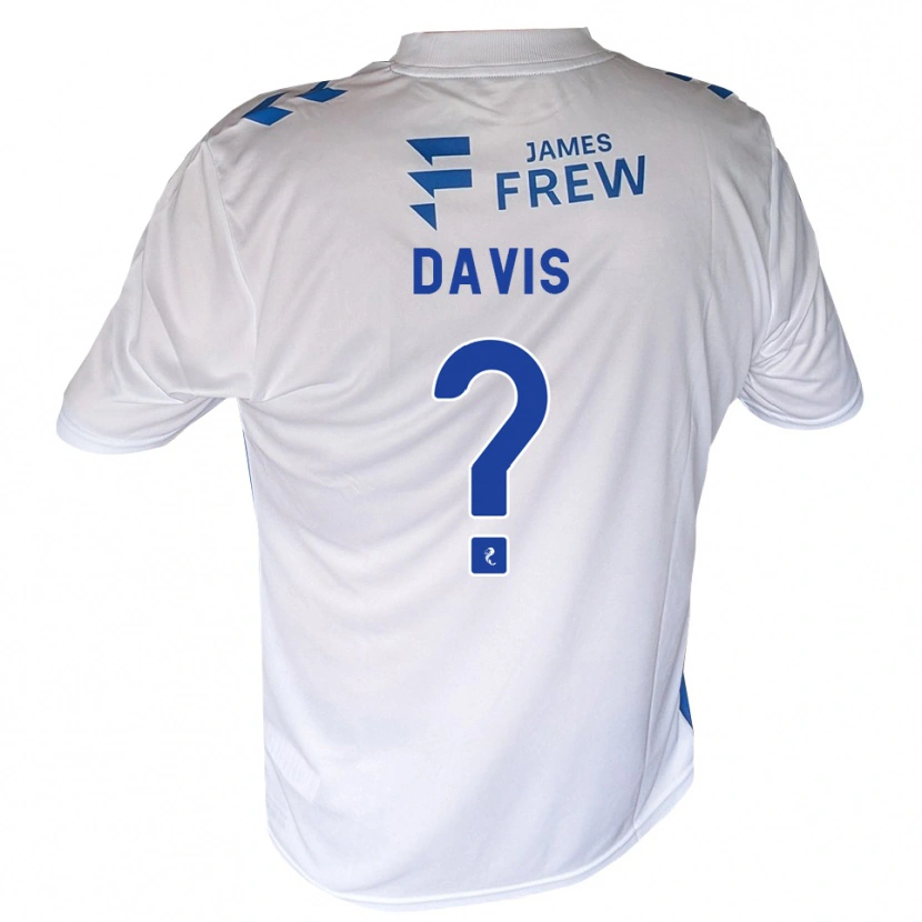 Danxen Niño Camiseta Aaron Davis #0 Azul Real Blanco 1ª Equipación 2026/27 La Camisa