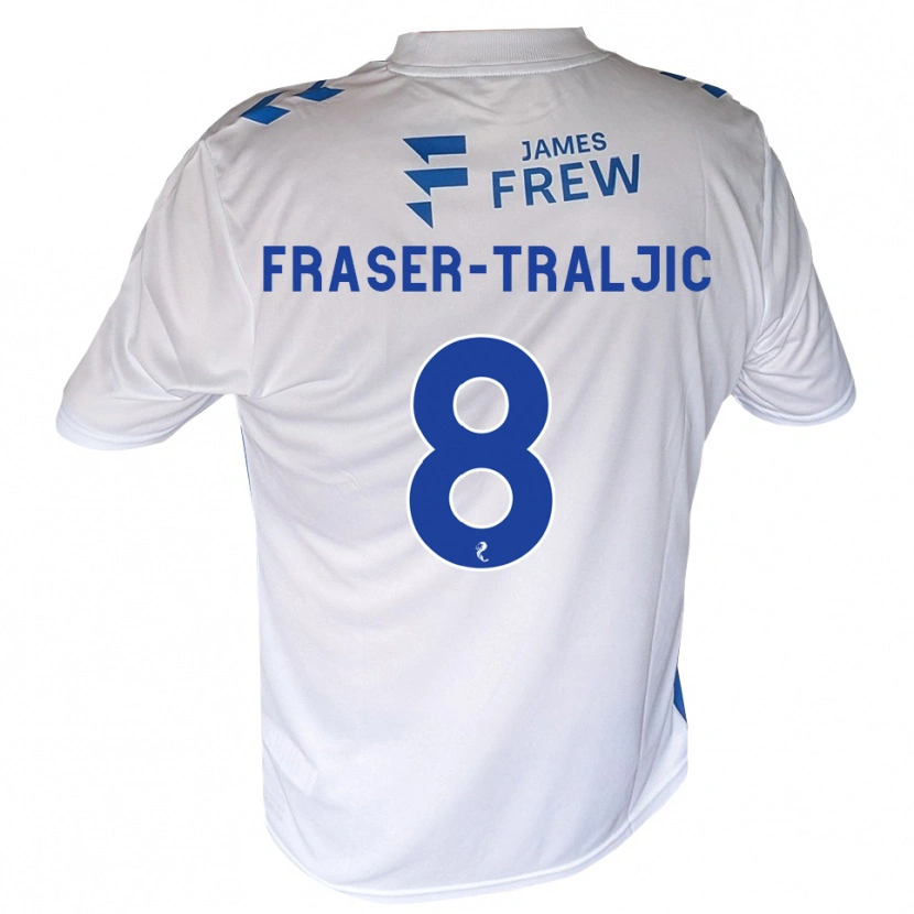 Danxen Niño Camiseta Kali Fraser-Traljic #8 Azul Real Blanco 1ª Equipación 2026/27 La Camisa