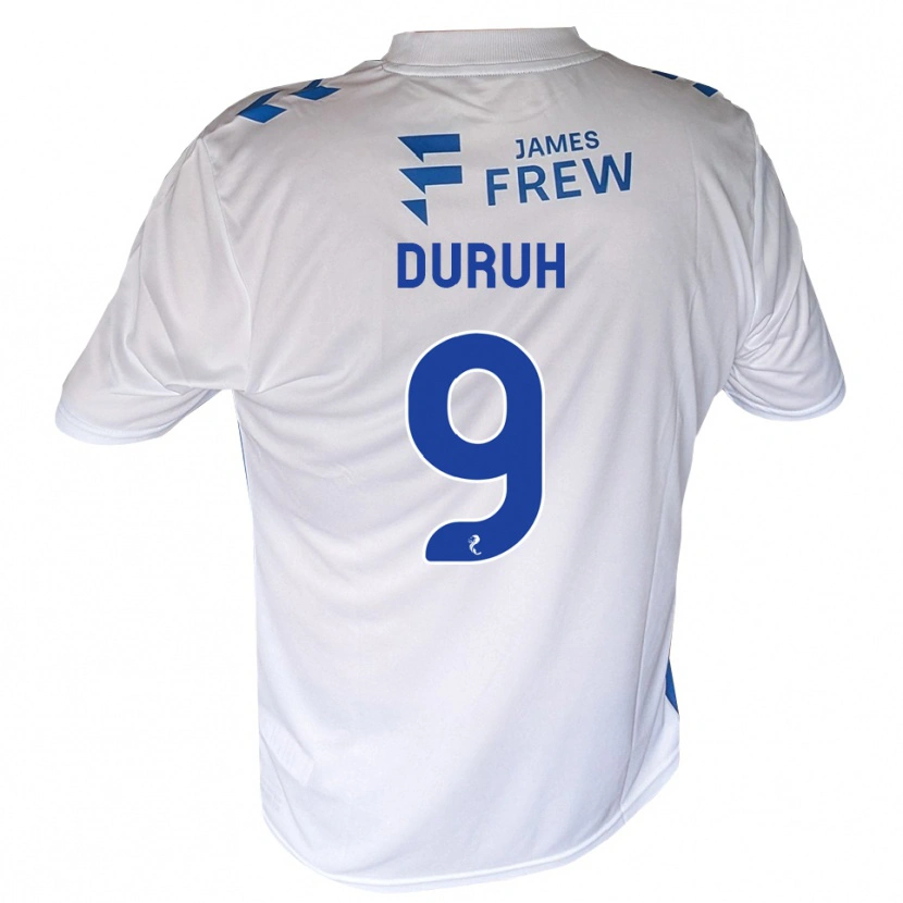 Danxen Niño Camiseta Samuel Duruh #9 Azul Real Blanco 1ª Equipación 2026/27 La Camisa
