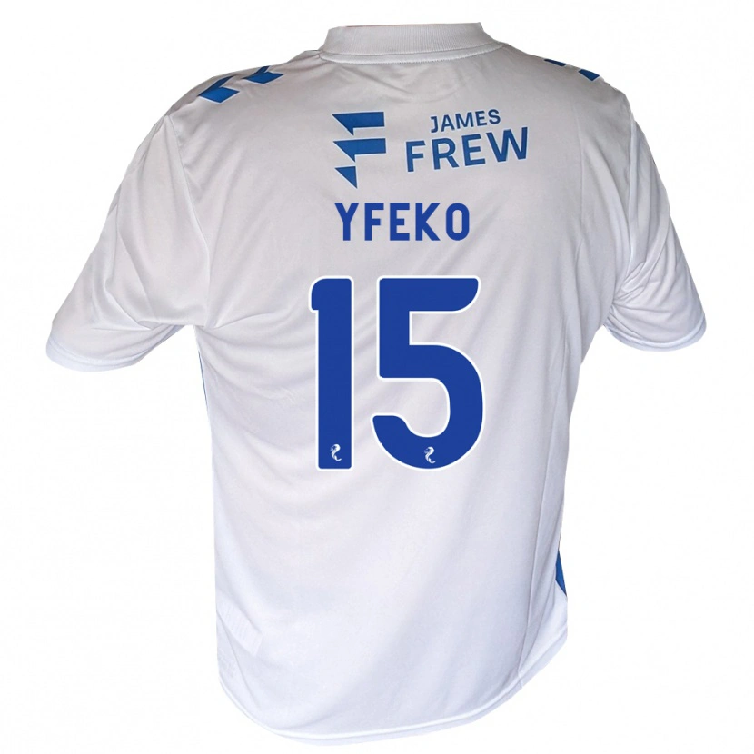 Danxen Niño Camiseta Johnly Yfeko #15 Azul Real Blanco 1ª Equipación 2026/27 La Camisa
