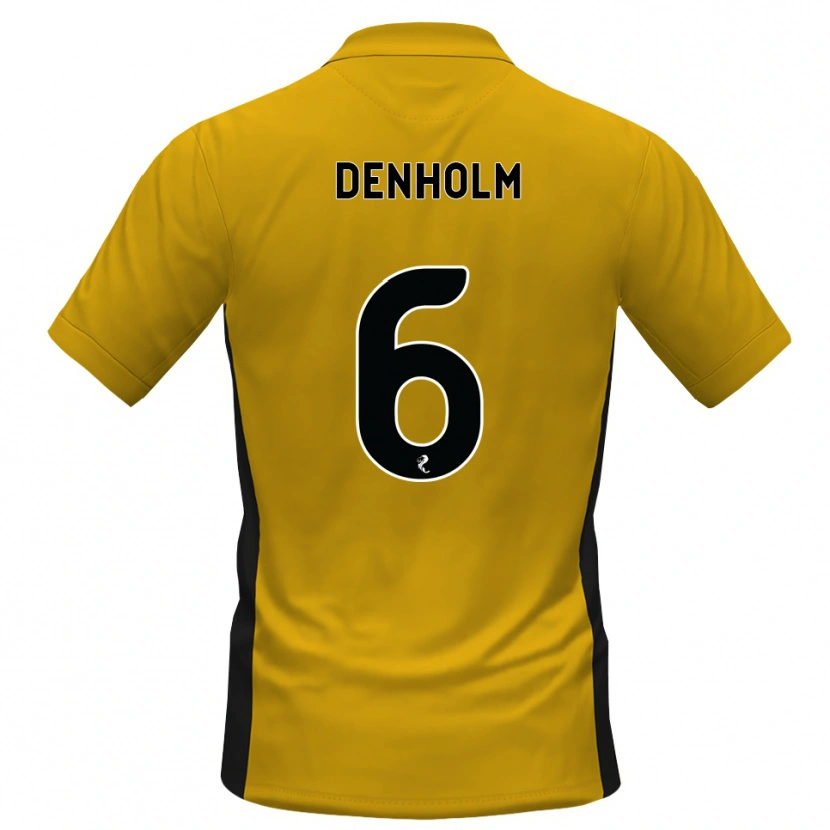 Danxen Niño Camiseta Aidan Denholm #6 Naranja Negro 1ª Equipación 2026/27 La Camisa