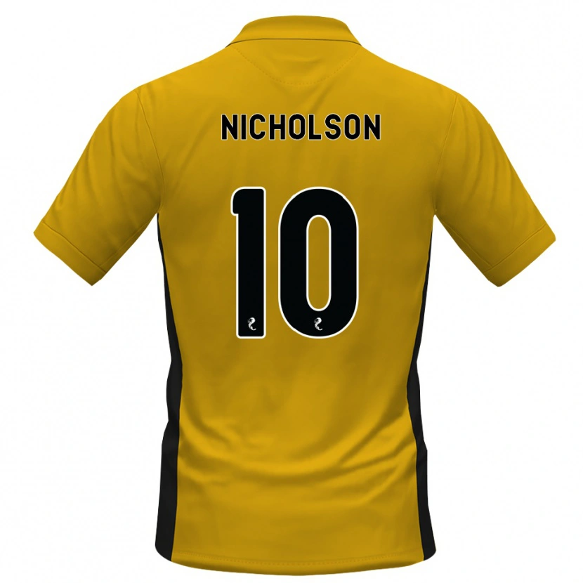 Danxen Niño Camiseta Sam Nicholson #10 Naranja Negro 1ª Equipación 2026/27 La Camisa