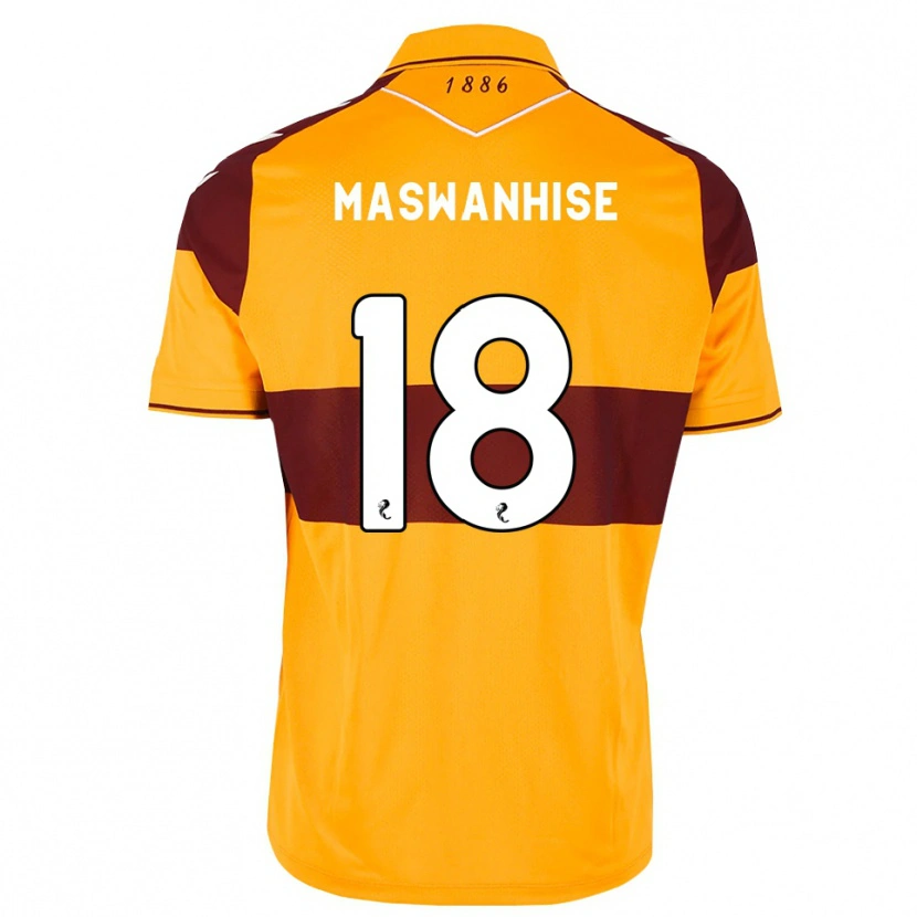 Danxen Niño Camiseta Tawanda Maswanhise #18 Granate Naranja 1ª Equipación 2026/27 La Camisa