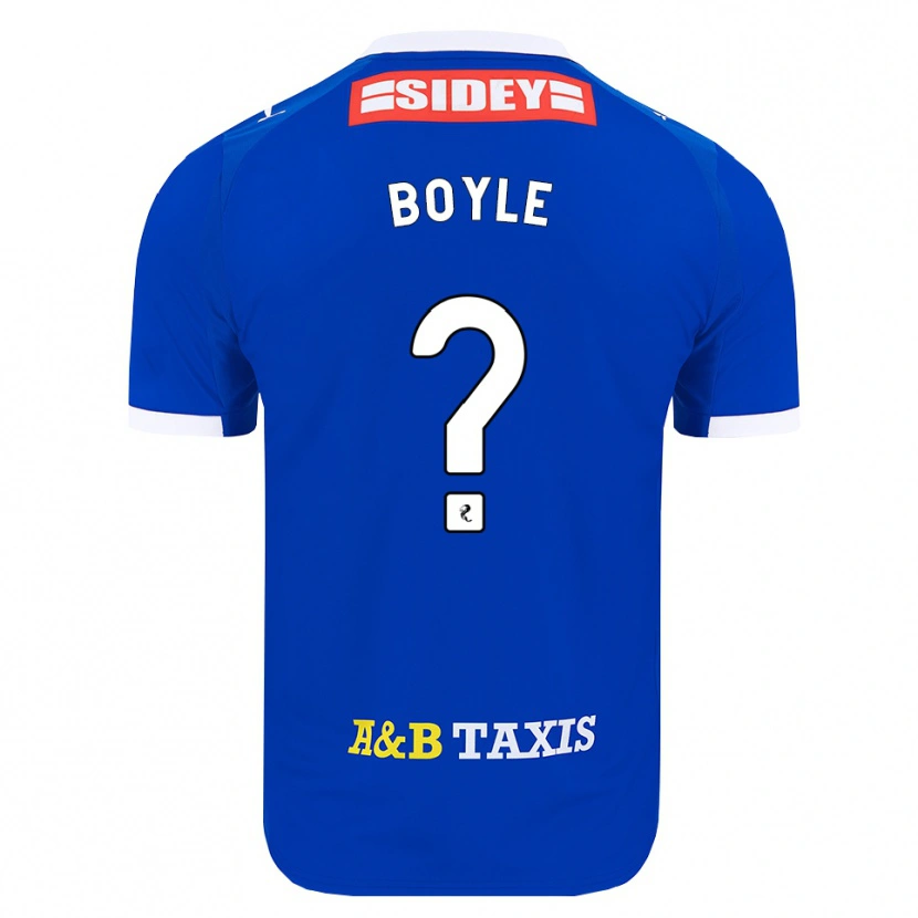 Danxen Niño Camiseta Callum Boyle #0 Azul Rojo Amarillo 1ª Equipación 2026/27 La Camisa