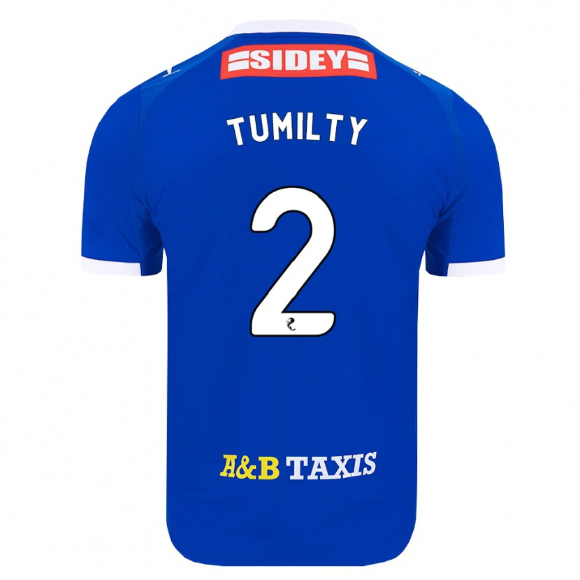 Danxen Niño Camiseta Reghan Tumilty #2 Azul Rojo Amarillo 1ª Equipación 2026/27 La Camisa