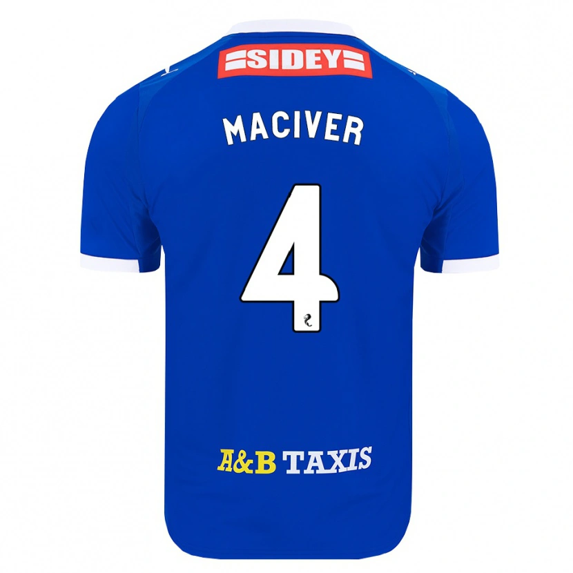 Danxen Niño Camiseta Ellie Maciver #4 Azul Rojo Amarillo 1ª Equipación 2026/27 La Camisa