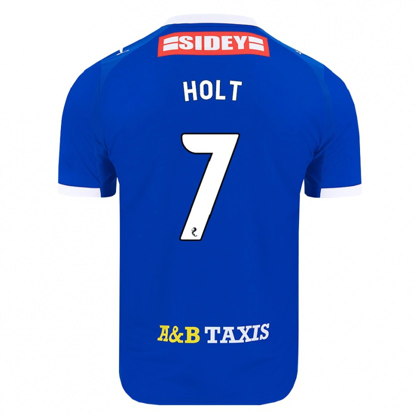 Danxen Niño Camiseta Jason Holt #7 Azul Rojo Amarillo 1ª Equipación 2026/27 La Camisa