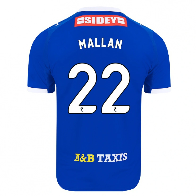 Danxen Niño Camiseta Stevie Mallan #22 Azul Rojo Amarillo 1ª Equipación 2026/27 La Camisa