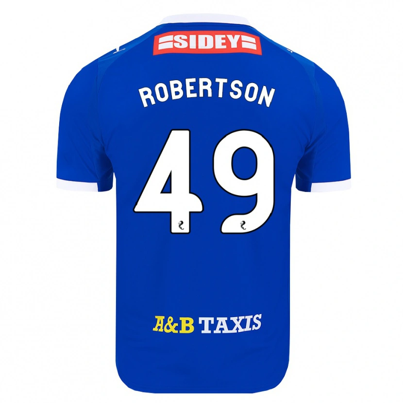 Danxen Niño Camiseta Jack Robertson #49 Azul Rojo Amarillo 1ª Equipación 2026/27 La Camisa