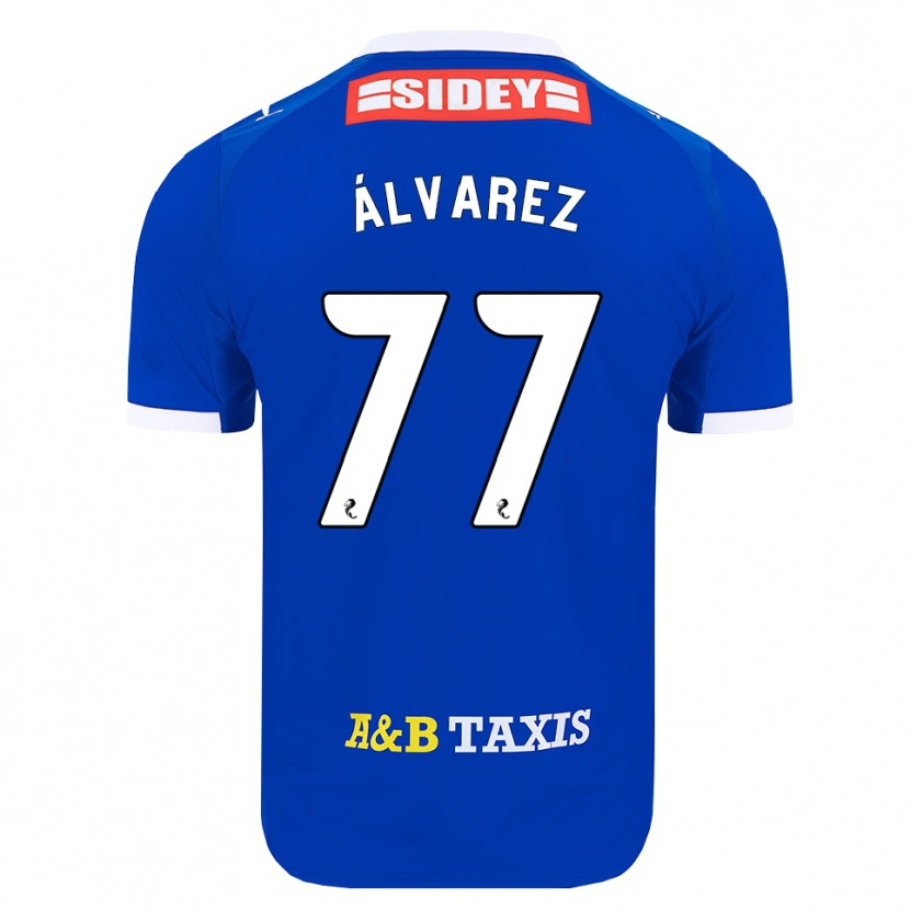 Danxen Niño Camiseta Unax Álvarez #77 Azul Rojo Amarillo 1ª Equipación 2026/27 La Camisa