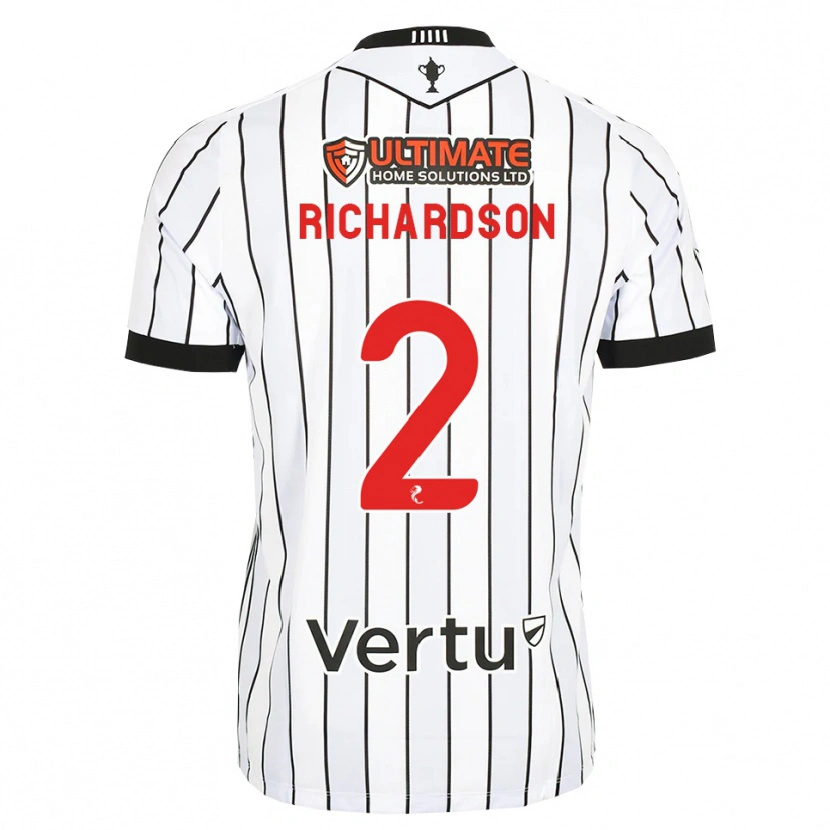 Danxen Niño Camiseta Jayden Richardson #2 Blanco Negro Rojo 1ª Equipación 2026/27 La Camisa