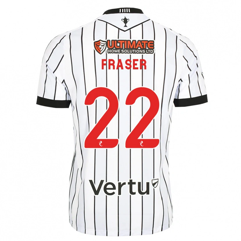 Danxen Niño Camiseta Marcus Fraser #22 Blanco Negro Rojo 1ª Equipación 2026/27 La Camisa