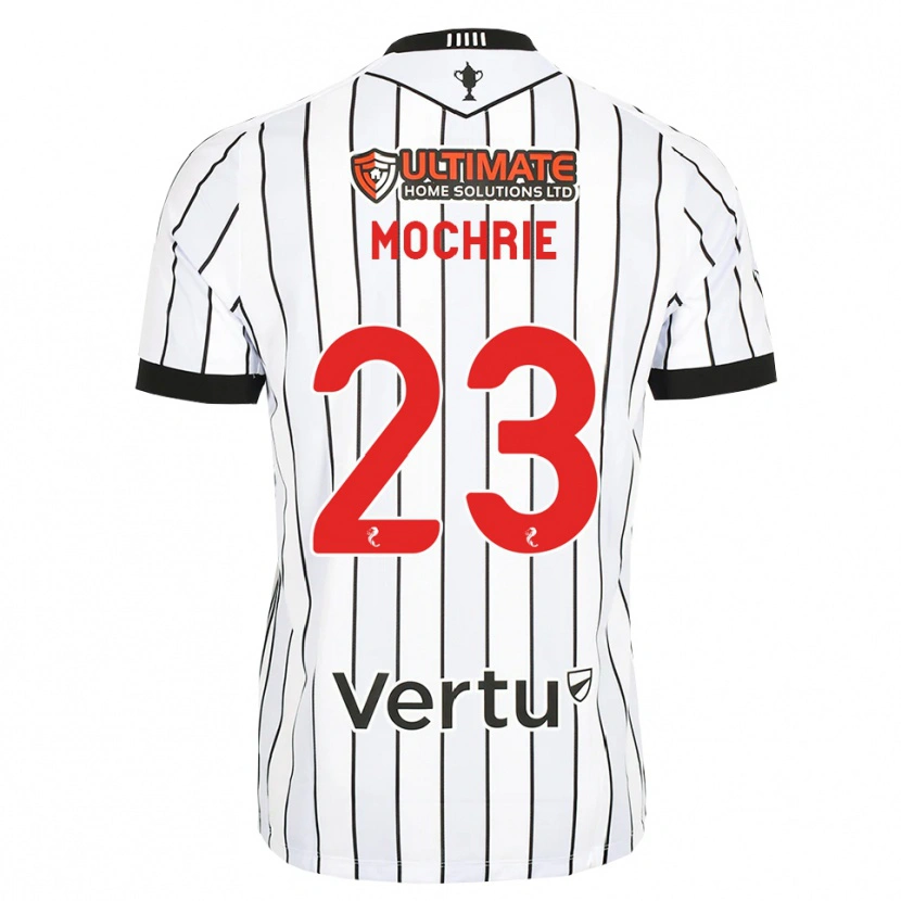 Danxen Niño Camiseta Chris Mochrie #23 Blanco Negro Rojo 1ª Equipación 2026/27 La Camisa