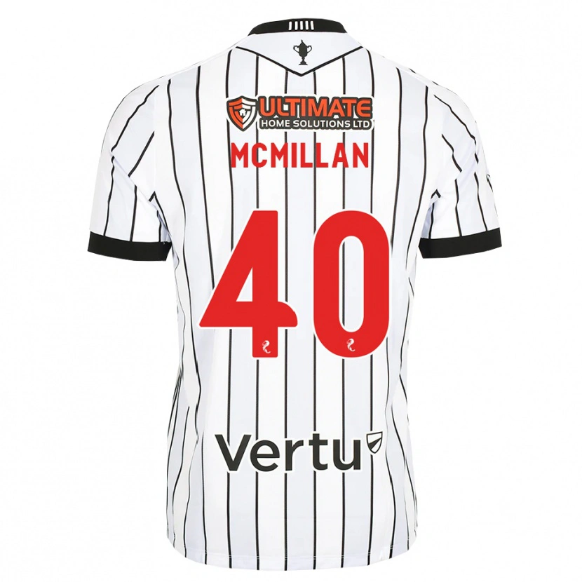 Danxen Niño Camiseta Caiden Mcmillan #40 Blanco Negro Rojo 1ª Equipación 2026/27 La Camisa