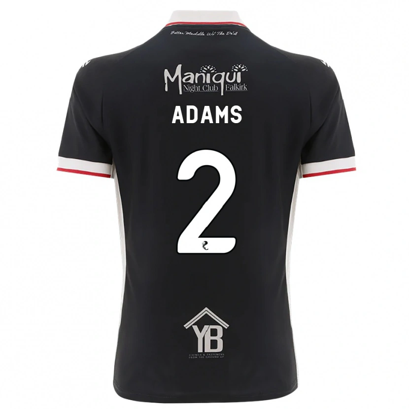 Danxen Niño Camiseta Keelan Adams #2 Negro Blanco Rojo 1ª Equipación 2026/27 La Camisa