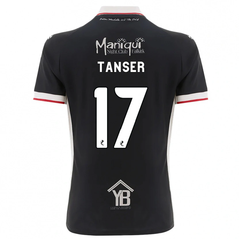 Danxen Niño Camiseta Scott Tanser #17 Negro Blanco Rojo 1ª Equipación 2026/27 La Camisa