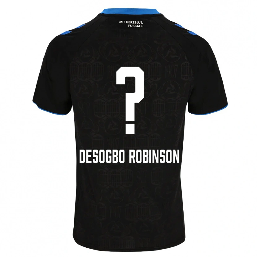 Danxen Niño Camiseta Jermaine Desogbo Robinson #0 Negro Blanco Rojo 1ª Equipación 2026/27 La Camisa