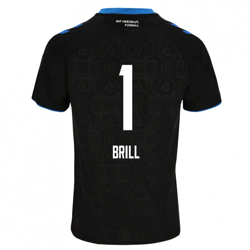 Danxen Niño Camiseta Moritz Brill #1 Negro Blanco Rojo 1ª Equipación 2026/27 La Camisa