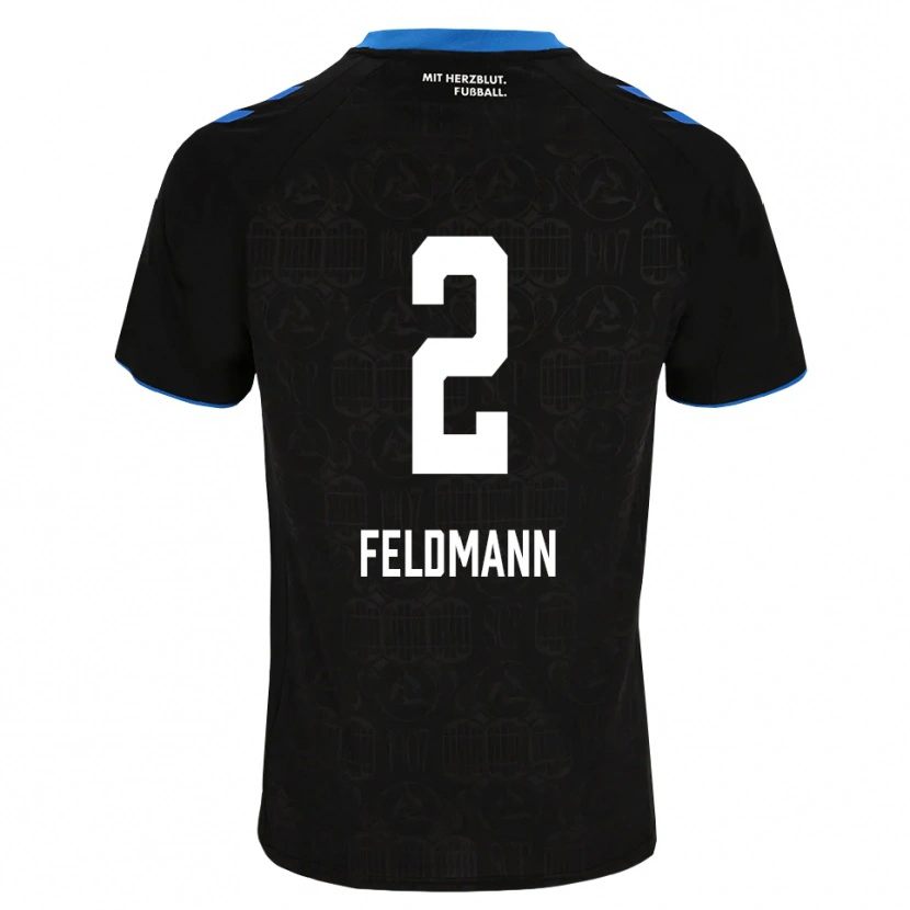 Danxen Niño Camiseta Ole Feldmann #2 Negro Blanco Rojo 1ª Equipación 2026/27 La Camisa