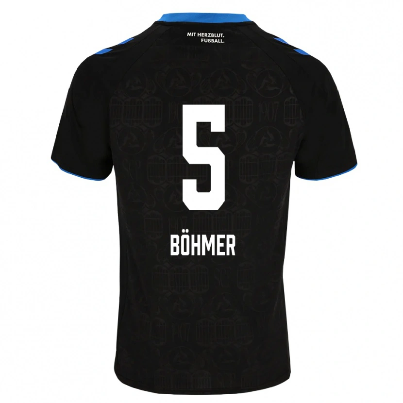 Danxen Niño Camiseta Tim Böhmer #5 Negro Blanco Rojo 1ª Equipación 2026/27 La Camisa